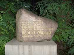 Reduta Ordona - Kamień pamiątkowy
