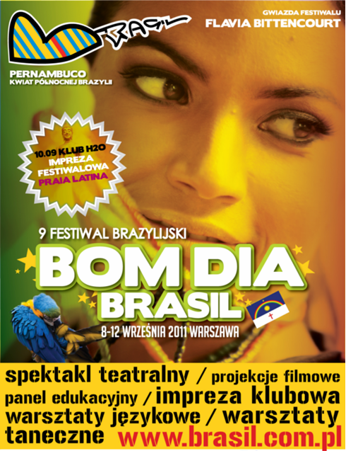 Plakat 9. Festiwalu Brazylijskiego Bom Dia Brasil 2011