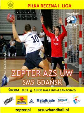 Plakat meczu ZEPTER AZS UW - SMS ZPRP GDAŃSK