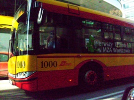 Autobus MZA o nr taborowym 1000