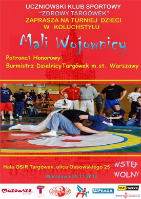 Plakat Turnieju Dzieci pod nazwą „Mali Wojownicy” w Koluchstylu