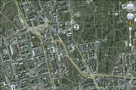 Widok na ulice Goworka i Spacerową - Google Earth