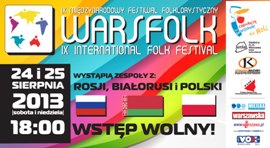 IX Międzynarodowy Festiwal Folklorystyczny WARSFOLK 2013 - Banner