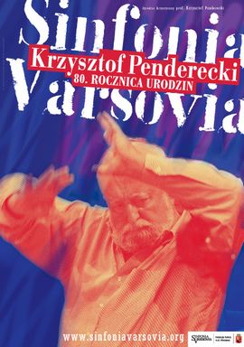 Plakat: Sinfonia Varsovia na Festiwalu Krzysztofa Pendereckiego