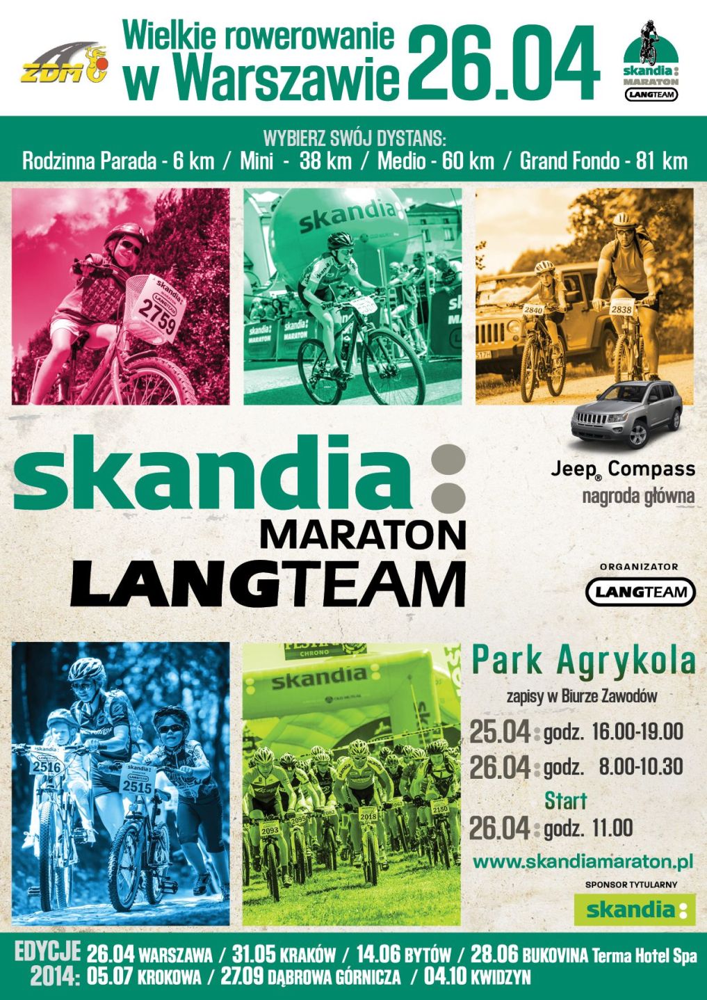 Skandia Maraton Lang Team 2014 w Warszawie - plakat