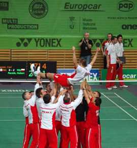 Polska reprezentacja badmintonistów pokonała we wspaniałym stylu Anglików 