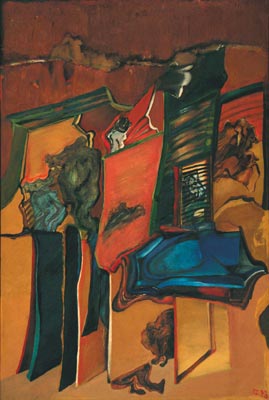 Krajobraz, 1963, olej, (Galeria Art NEW media)
