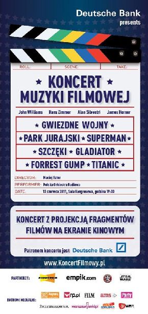 Koncert muzyki filmowej - plakat