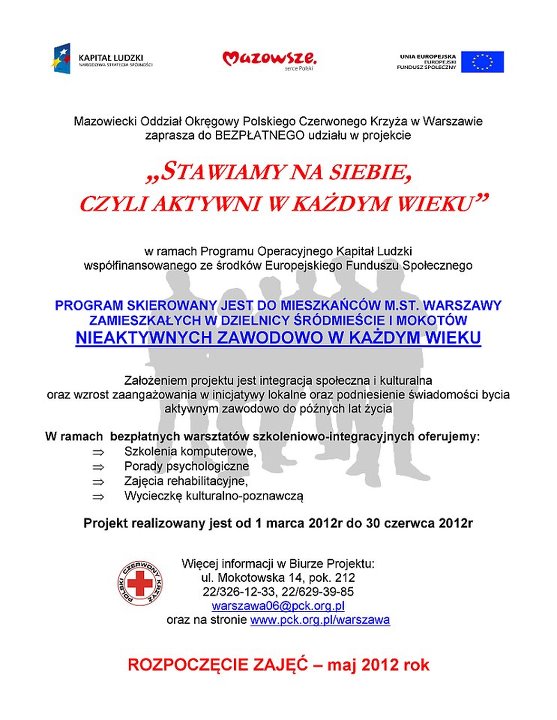 Plakat - Stawiamy na siebie, czyli aktywni w każdym wieku