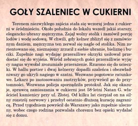 Goły szaleniec w cukierni