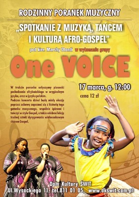 SPOTKANIE Z MUZYKĄ, TAŃCEM I KULTURĄ AFRO-GOSPEL - plakat