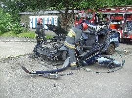 Strażacy - Dzień Dziecka w Komisariacie Rzecznym Policji