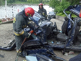 Strażacy - Dzień Dziecka w Komisariacie Rzecznym Policji