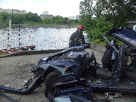 Strażacy - Dzień Dziecka w Komisariacie Rzecznym Policji