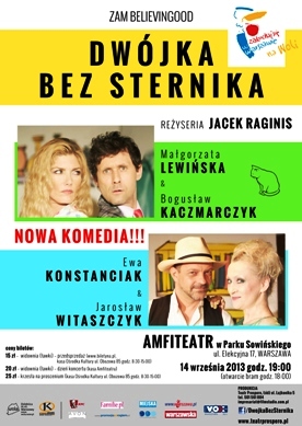 Plakat „Dwójka bez sternika” w Amfiteatrze Parku Sowińskiego 